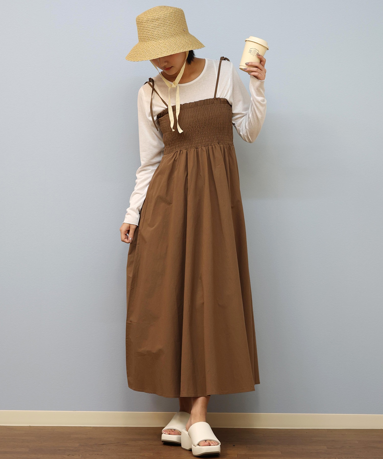 RIKKA FEMME リッカファム ワンピース レディース リボンキャミ RF25SS17(BLK-FREE)