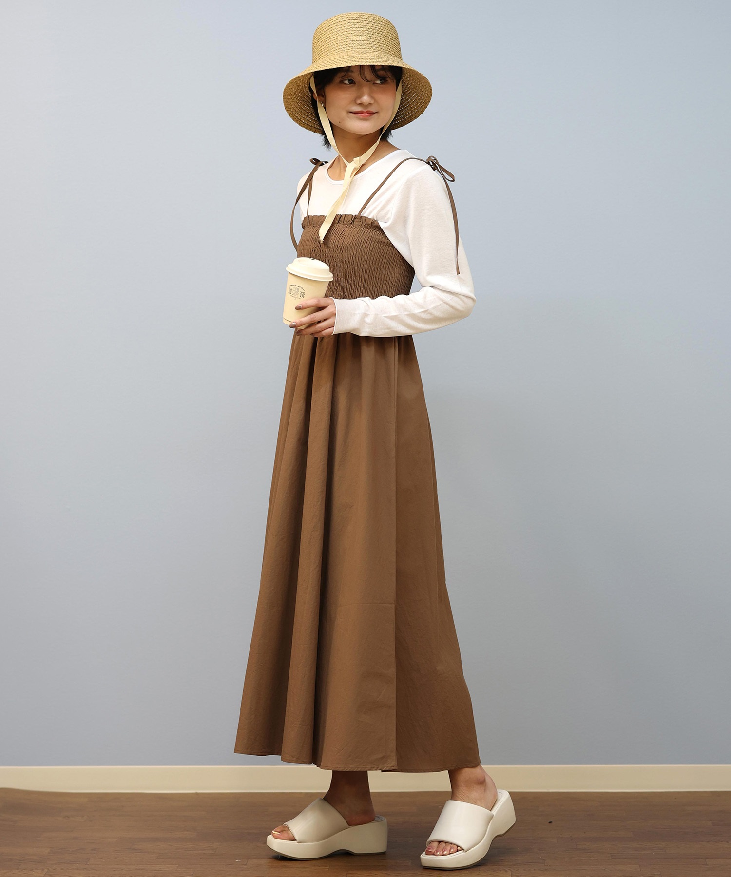RIKKA FEMME リッカファム ワンピース レディース リボンキャミ RF25SS17(BLK-FREE)