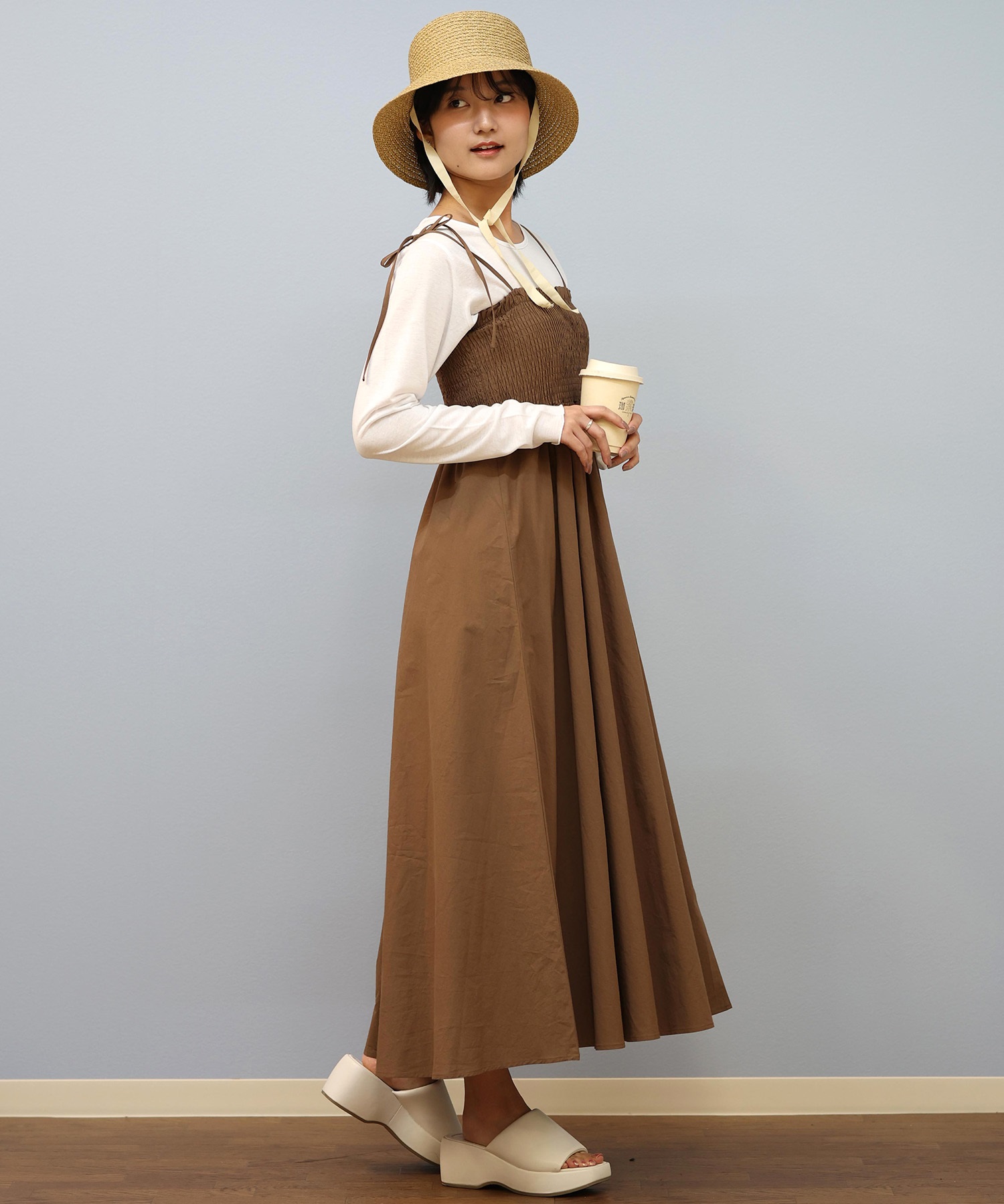 RIKKA FEMME リッカファム ワンピース レディース リボンキャミ RF25SS17(BLK-FREE)