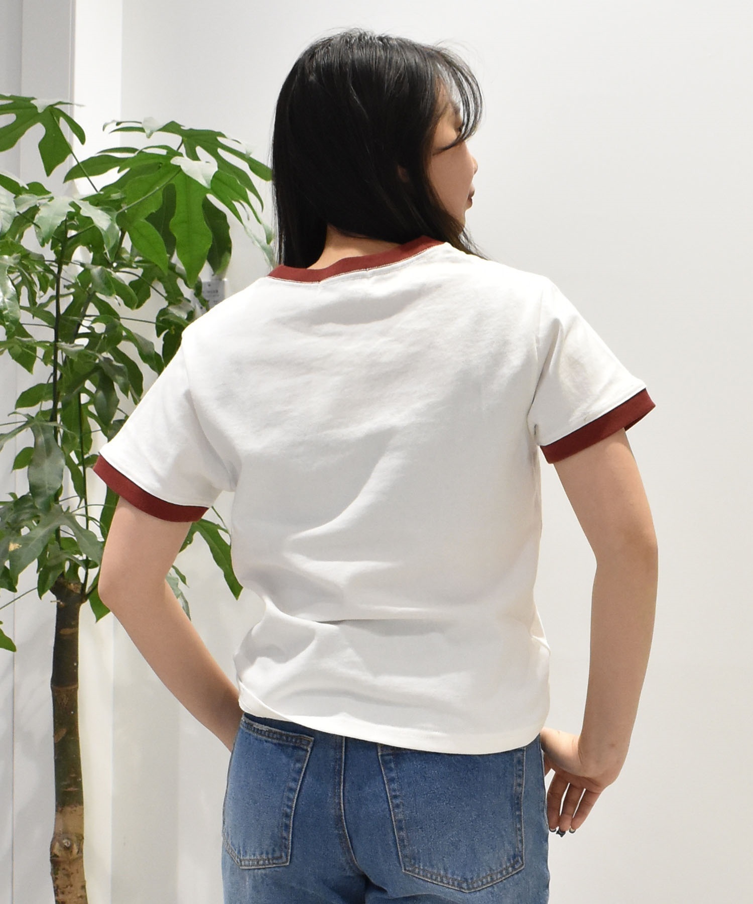 RIKKA FEMME リッカファム 半袖 Tシャツ レディース リンガーTシャツ RF25SS06(WT/NV-SM)