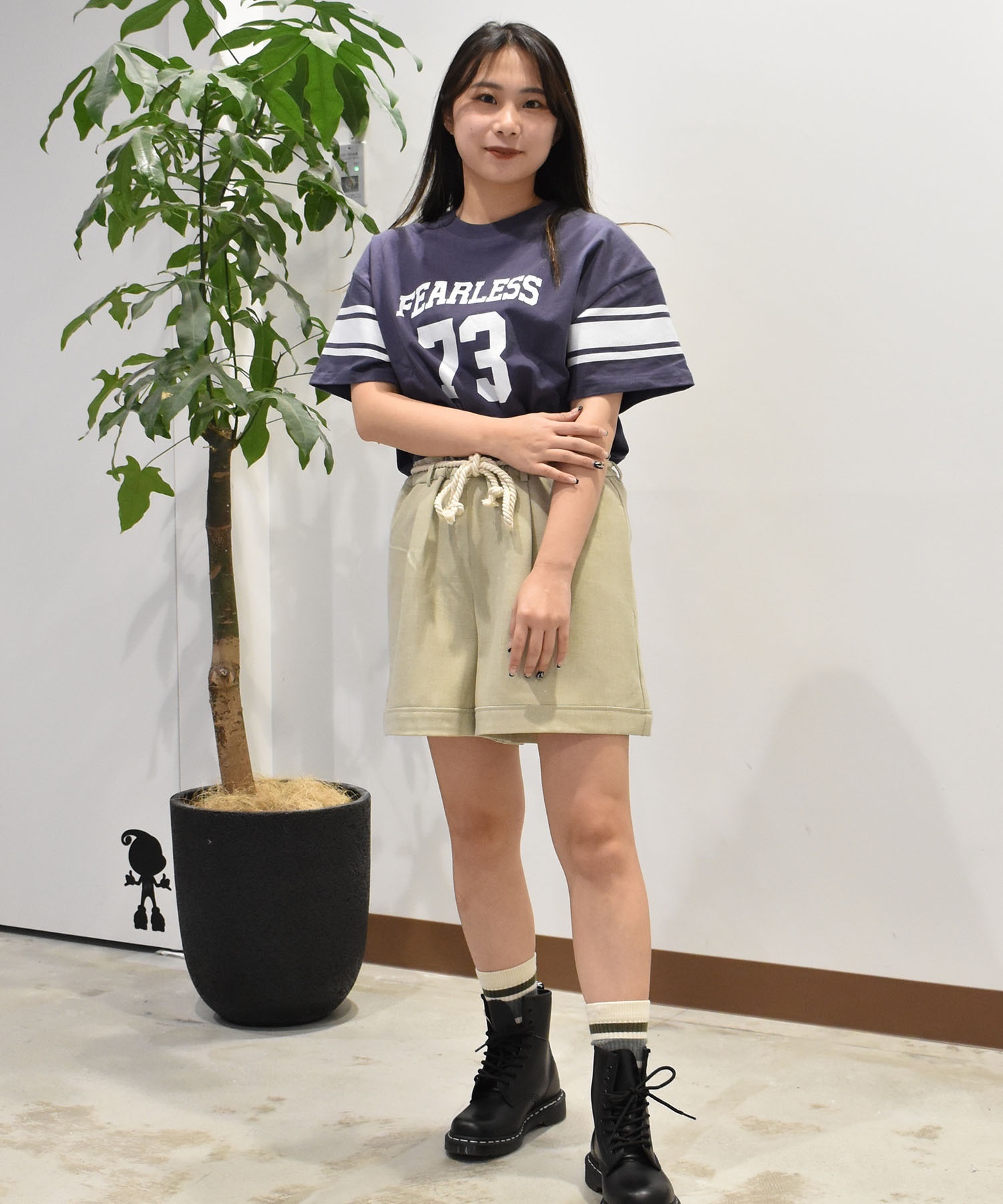 RIKKA FEMME リッカファム 半袖 Tシャツ レディース ナンバリングTシャツ RF25SS08(NAV-FREE)
