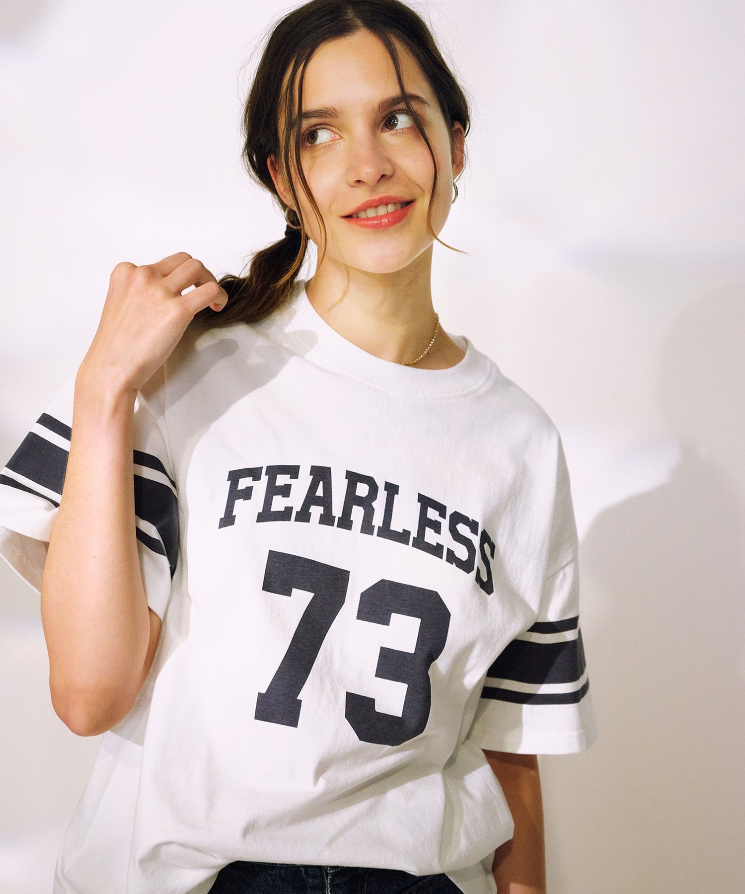 RIKKA FEMME リッカファム 半袖 Tシャツ レディース ナンバリングTシャツ RF25SS08(NAV-FREE)