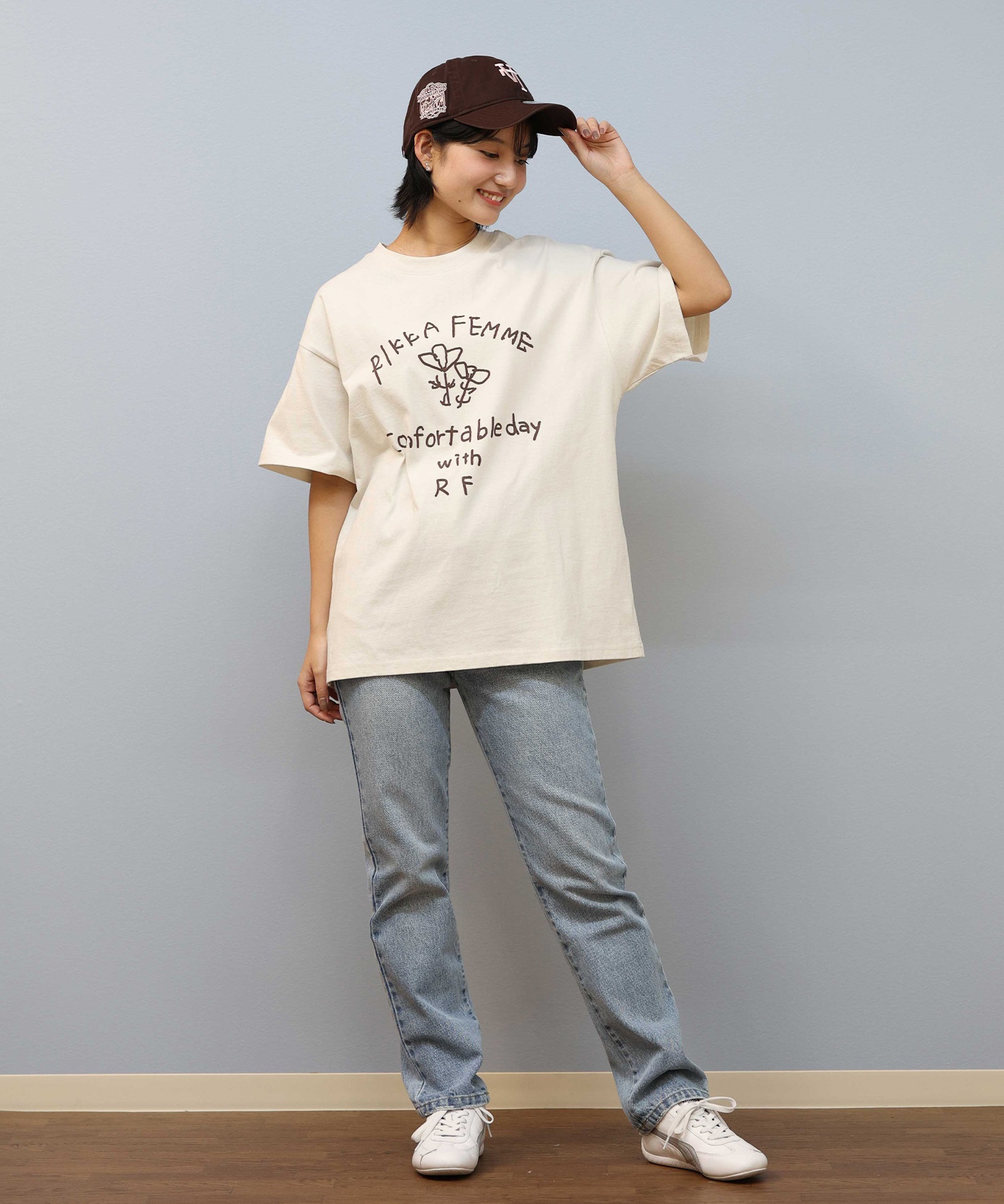 RIKKA FEMME リッカファム 半袖 Tシャツ レディース フロントプリント