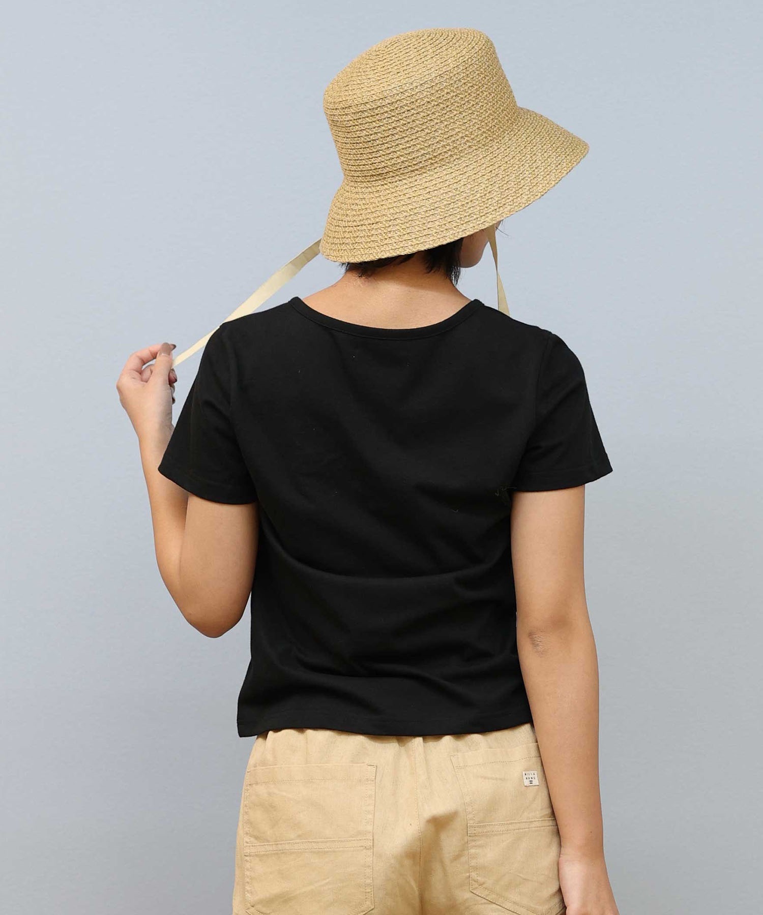 RIKKA FEMME リッカファム 半袖 Tシャツ レディース ヘンリーネックTシャツ RF25SS12(BLK-SM)