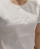 RIKKA FEMME リッカファム 半袖 Tシャツ レディース リブ刺しゅうTシャツ RF25SS14(BLK-SM)