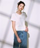 RIKKA FEMME リッカファム 半袖 Tシャツ レディース リブ刺しゅうTシャツ RF25SS14(BLK-SM)