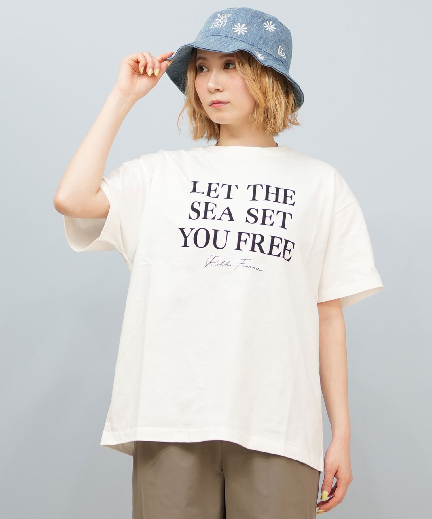 RIKKA FEMME リッカファム 半袖 Tシャツ レディース メッセージロゴ