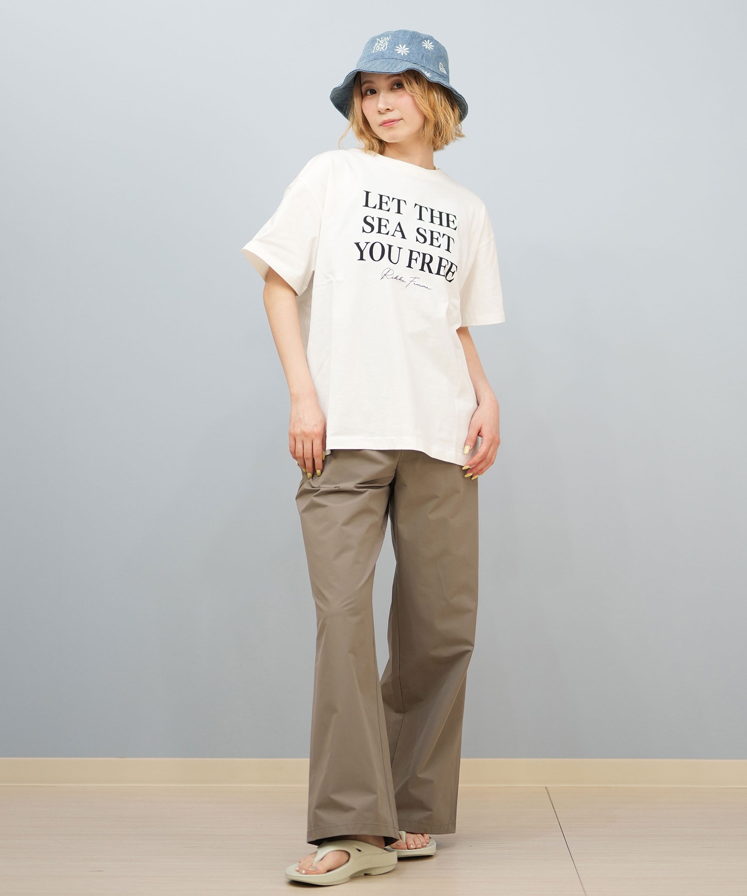 RIKKA FEMME リッカファム 半袖 Tシャツ レディース メッセージロゴ