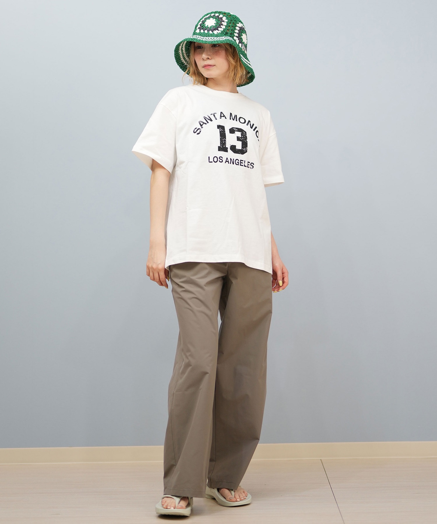 RIKKA FEMME リッカファム 半袖 Tシャツ レディース カレッジロゴ RF25HS04(BEG-FREE)