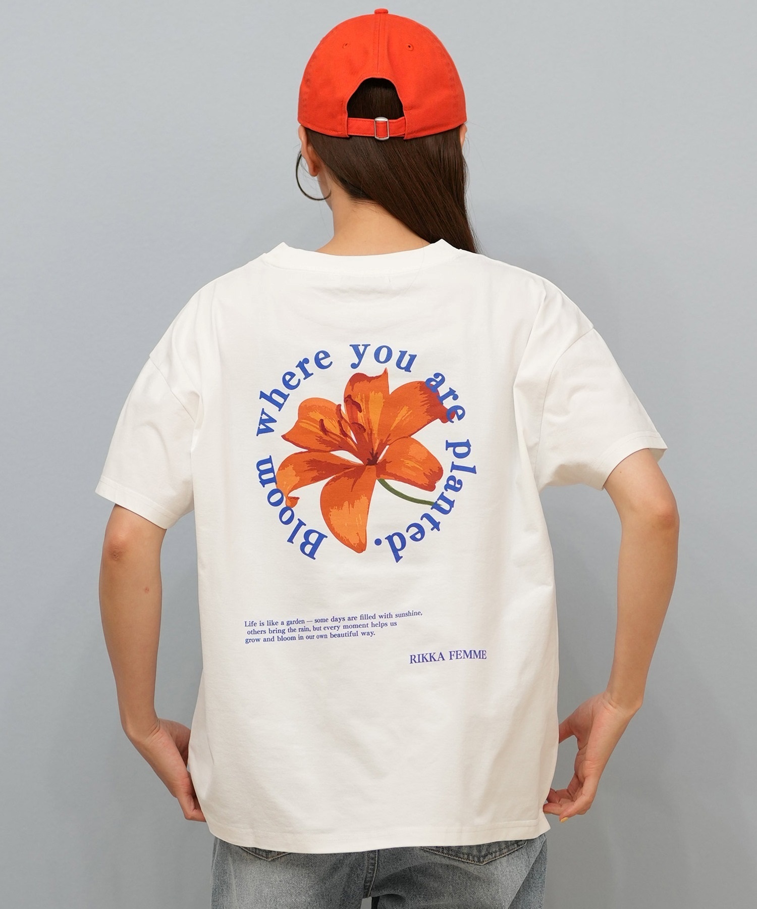 RIKKA FEMME リッカファム 半袖 Tシャツ レディース バックプリント UV