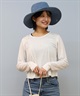 RIKKA FEMME リッカファム 長袖 Tシャツ レディース シアーショート丈ロンT RF25SS21(BLK-FREE)