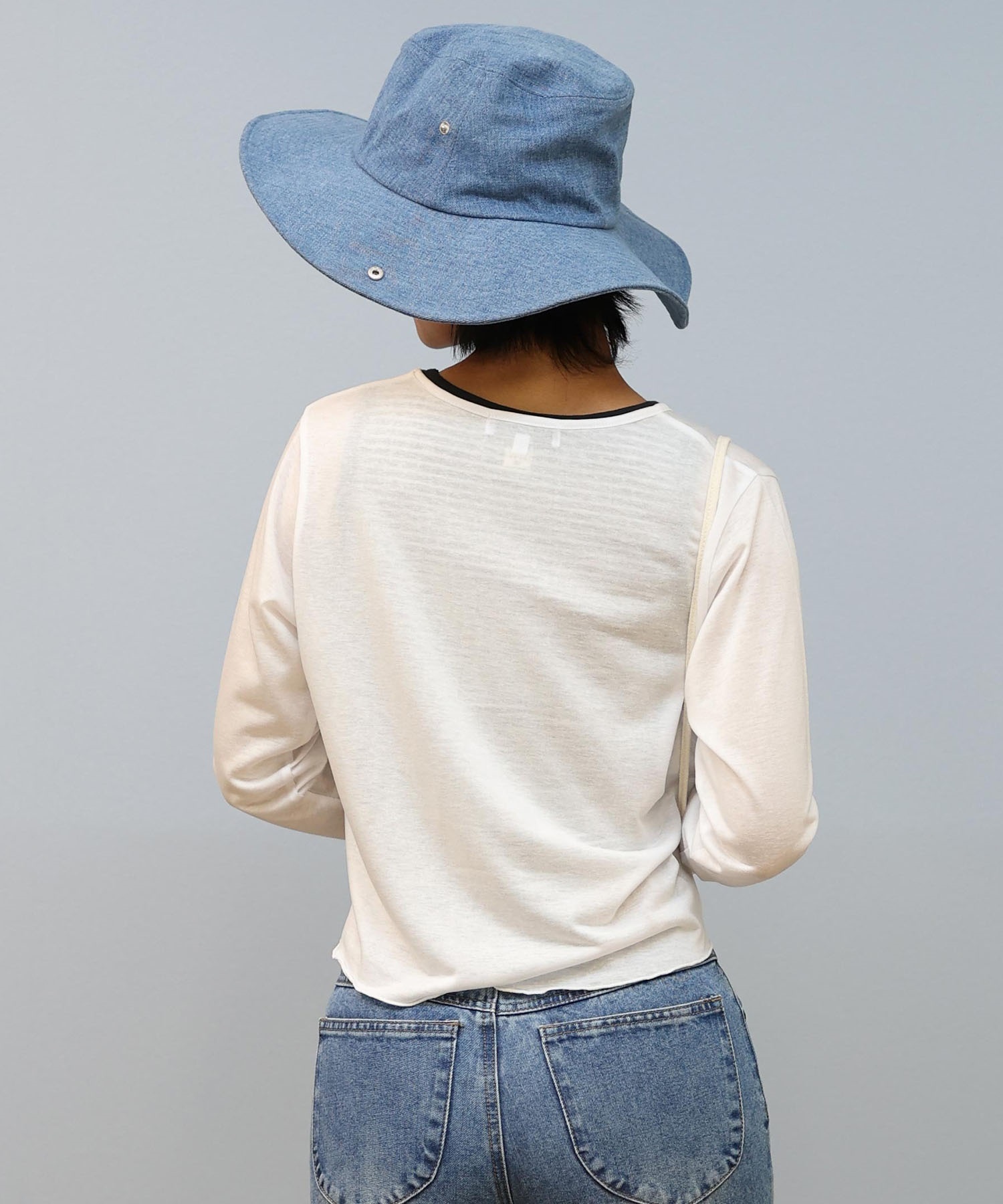 RIKKA FEMME リッカファム 長袖 Tシャツ レディース シアーショート丈ロンT RF25SS21(BLK-FREE)