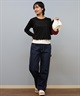 RIKKA FEMME リッカファム 長袖 Tシャツ レディース シアーショート丈ロンT RF25SS21(BLK-FREE)