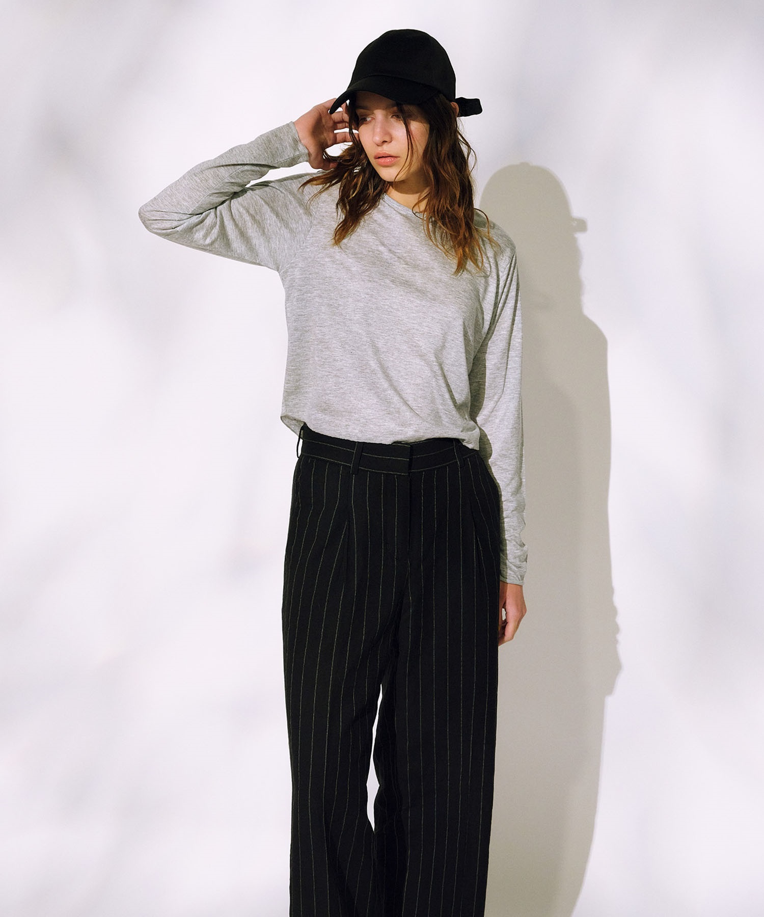 RIKKA FEMME リッカファム 長袖 Tシャツ レディース シアーショート丈ロンT RF25SS21(BLK-FREE)