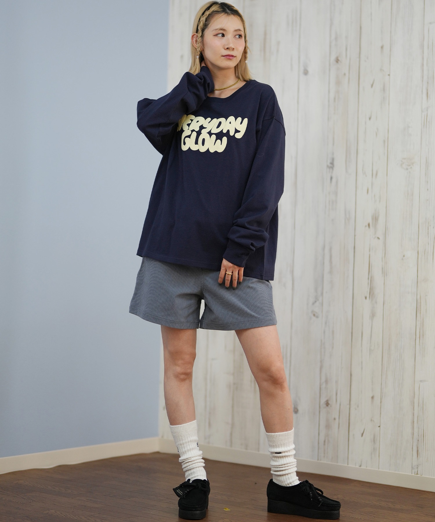 RIKKA FEMME リッカファム 長袖 Tシャツ ロンT レディース 発泡プリント RF25FW01(PNK-FREE)