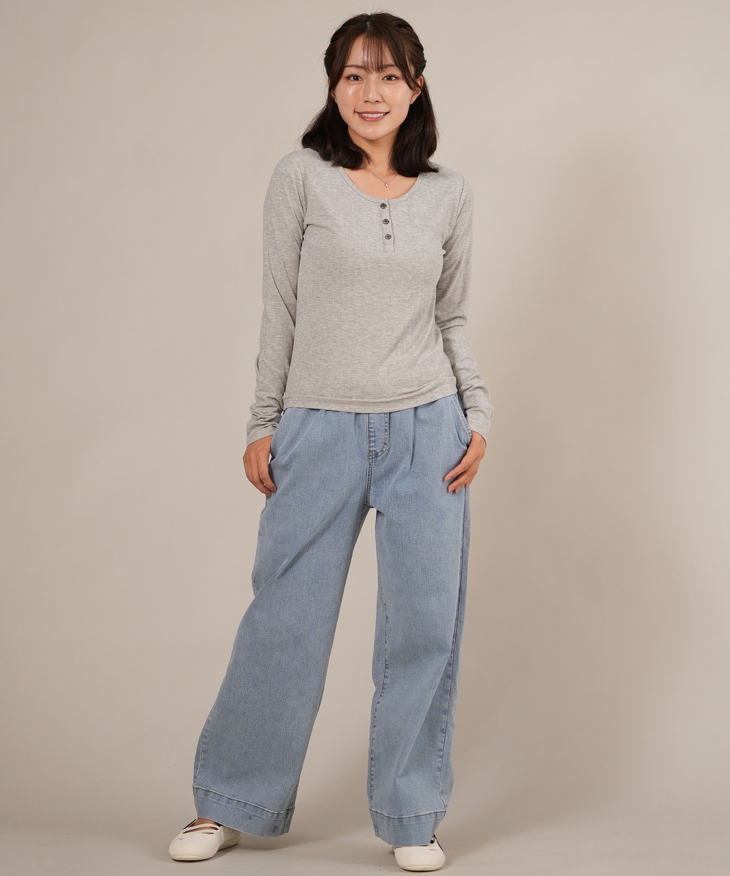 RIKKA FEMME リッカファム 長袖 Tシャツ ロンT レディース シンプル