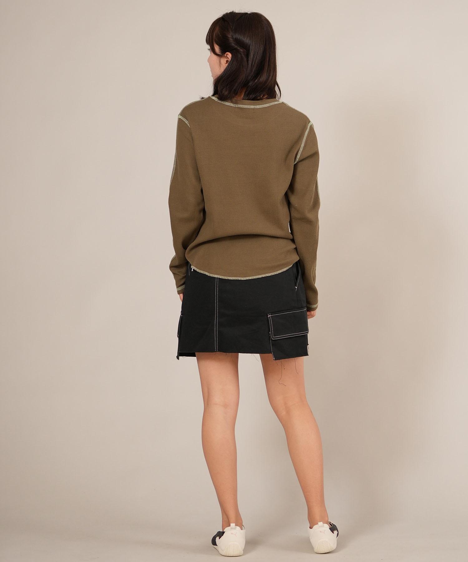 RIKKA FEMME リッカファム 長袖 Tシャツ ロンT レディース ステッチ