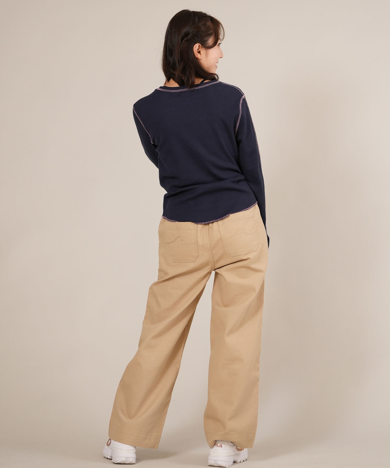 RIKKA FEMME リッカファム 長袖 Tシャツ ロンT レディース ステッチ