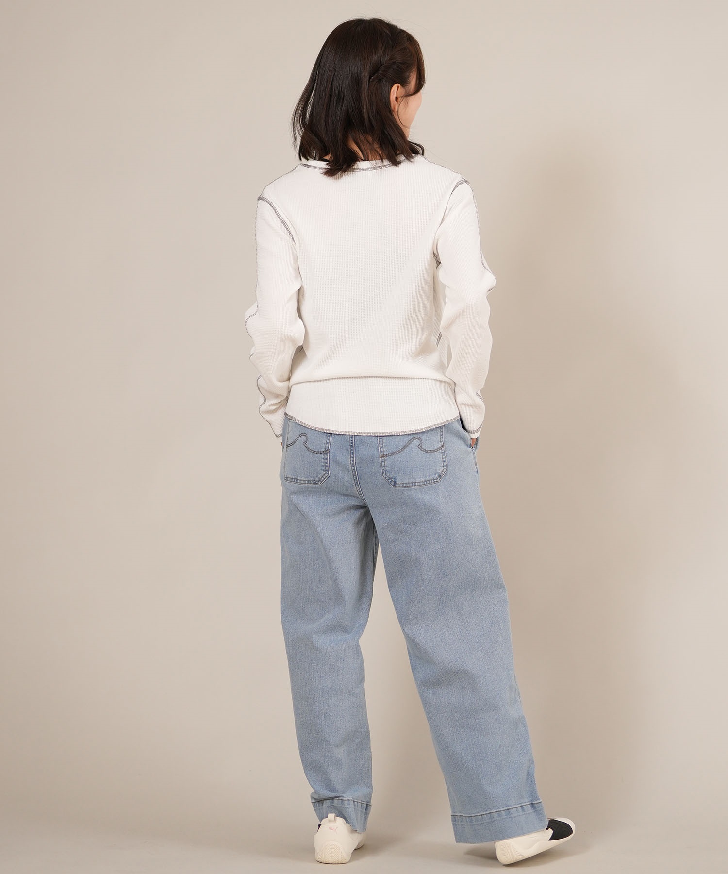 RIKKA FEMME リッカファム 長袖 Tシャツ ロンT レディース ステッチ