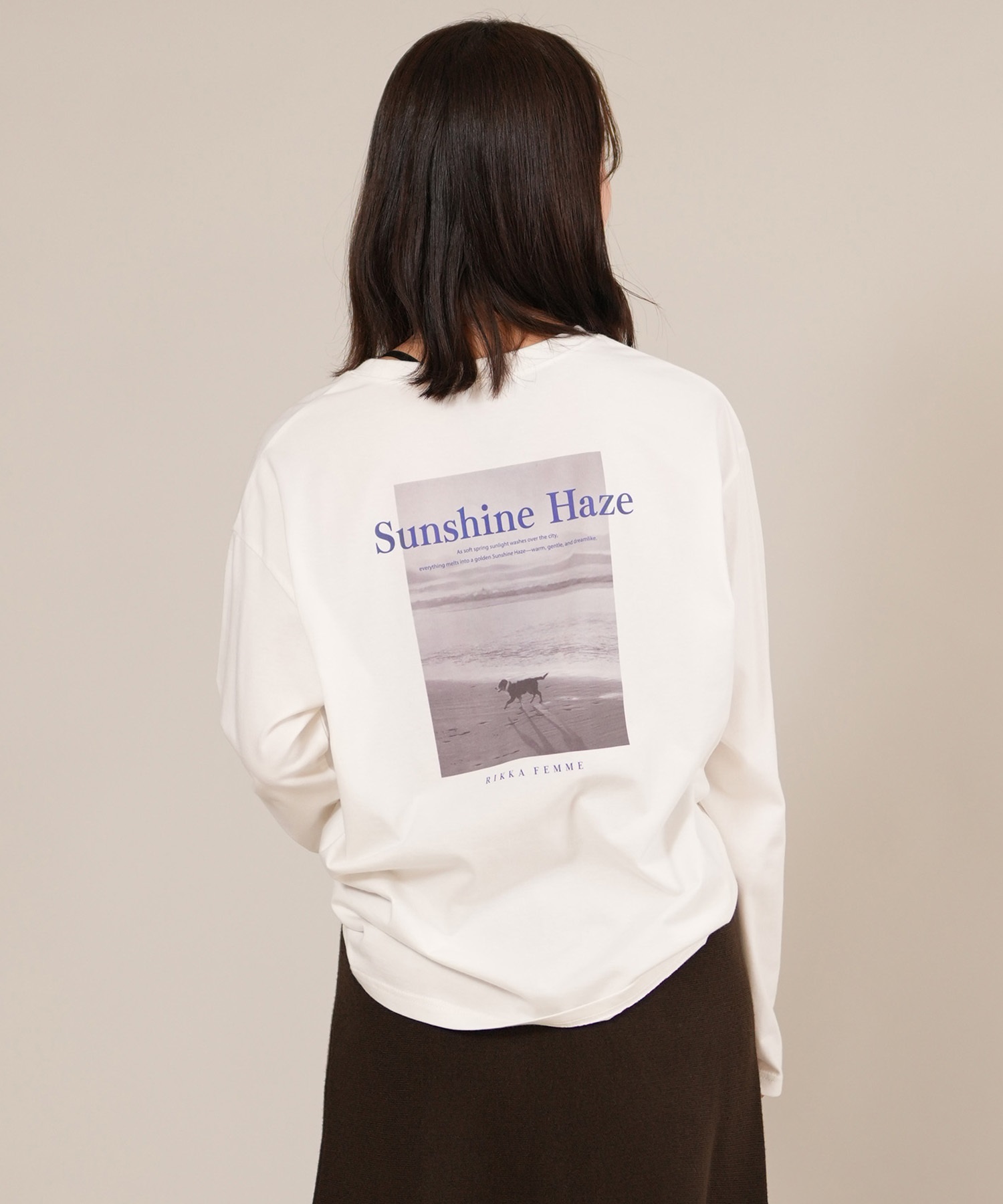 RIKKA FEMME リッカファム 長袖 Tシャツ ロンT レディース バック