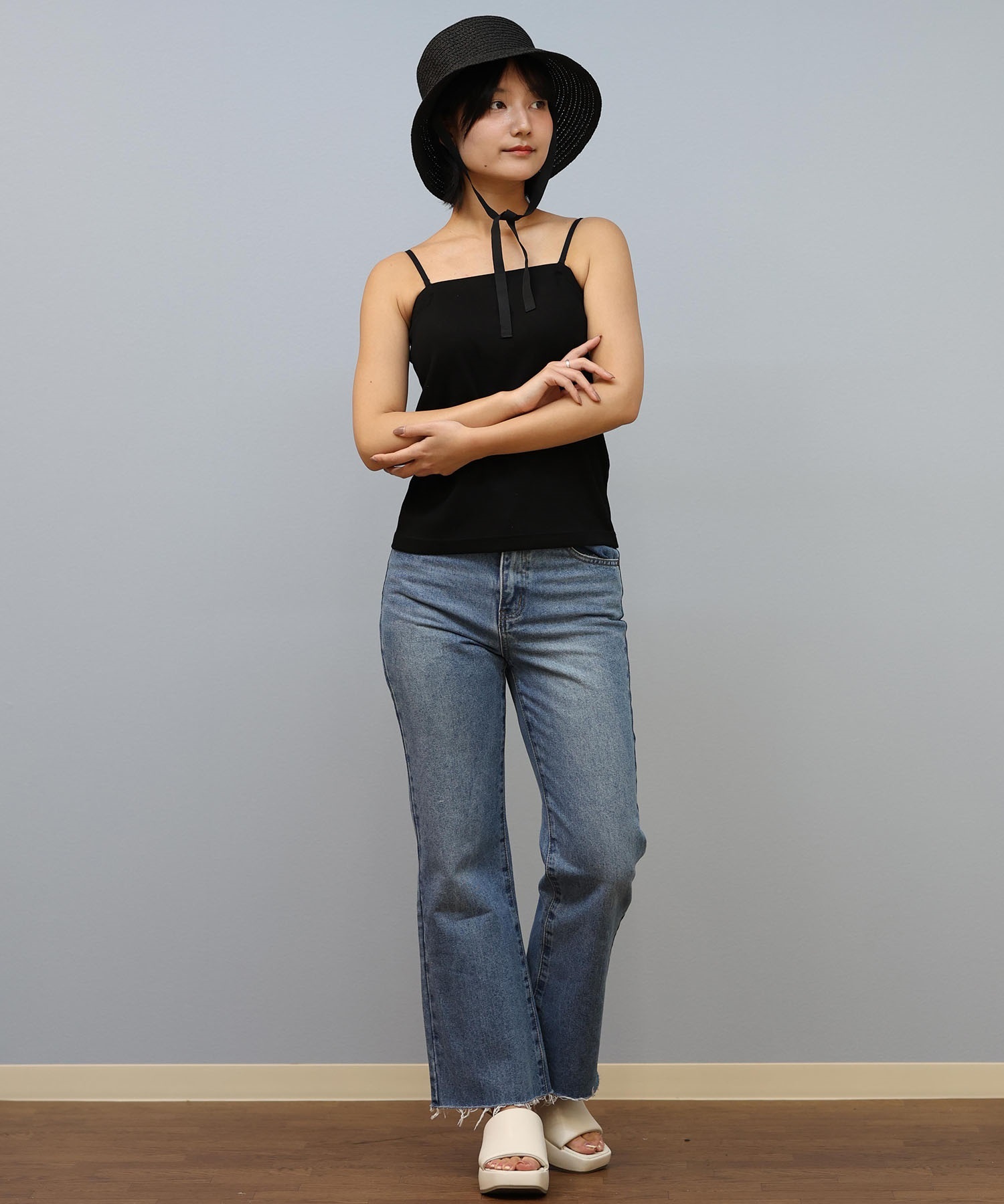 RIKKA FEMME リッカファム キャミソール レディース ベアトップ カップ付き RF25SS04(WHT-FREE)