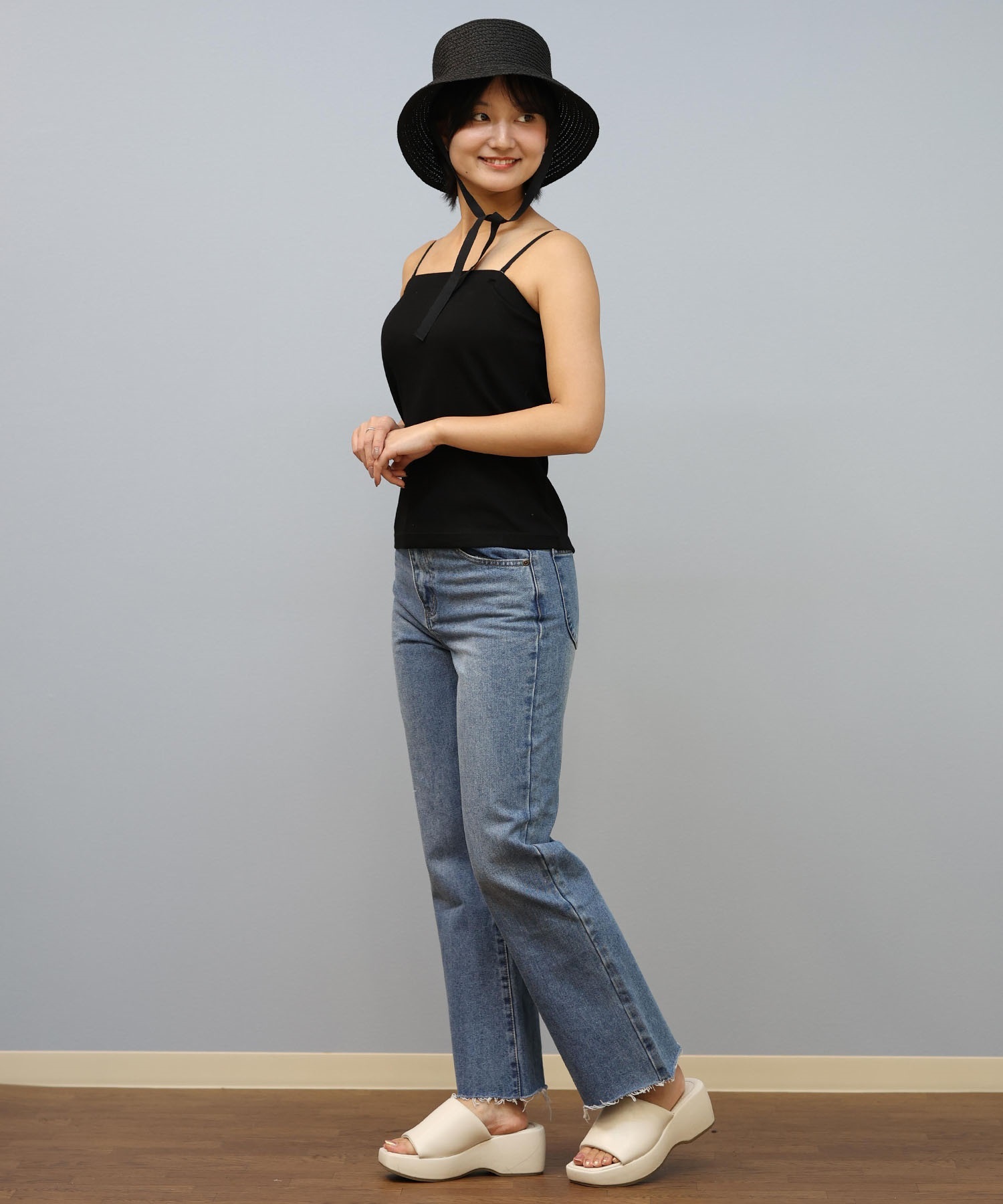 RIKKA FEMME リッカファム キャミソール レディース ベアトップ カップ付き RF25SS04(WHT-FREE)