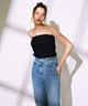 RIKKA FEMME リッカファム キャミソール レディース ベアトップ カップ付き RF25SS04(WHT-FREE)