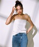 RIKKA FEMME リッカファム キャミソール レディース ベアトップ カップ付き RF25SS04(WHT-FREE)