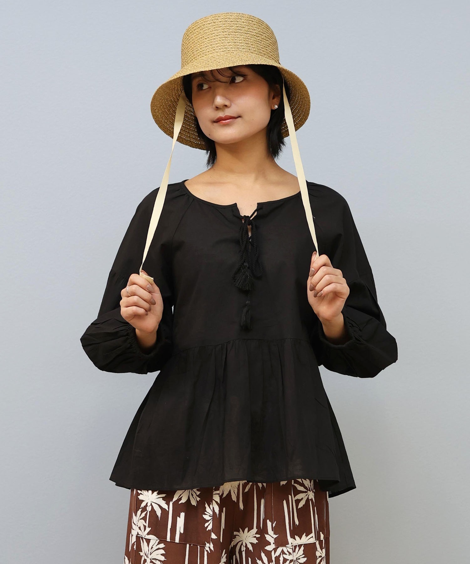 RIKKA FEMME リッカファム ブラウス レディース 長袖 シャツブラウス