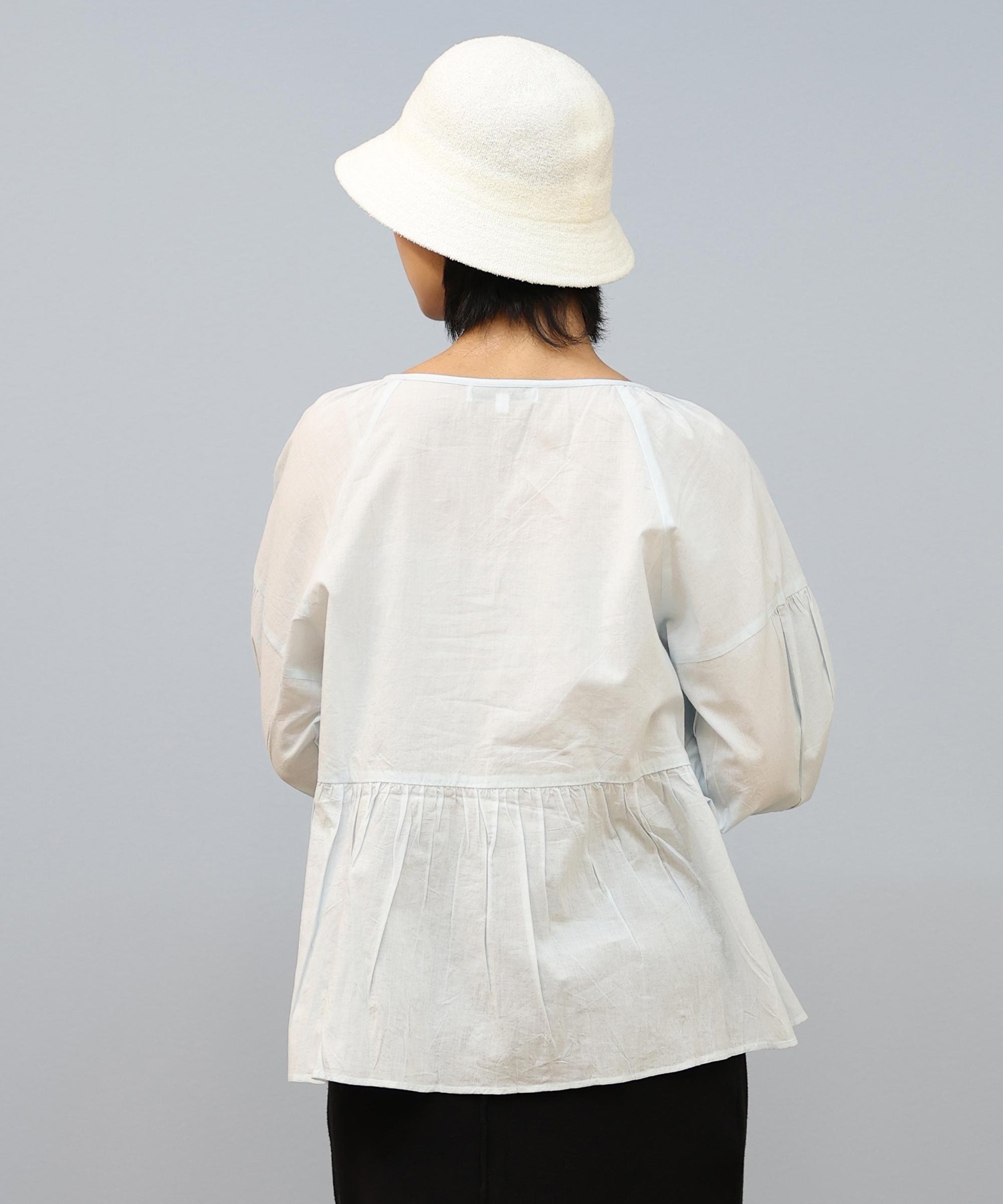RIKKA FEMME リッカファム ブラウス レディース 長袖 シャツブラウス RF25SS19(SAX-FREE)