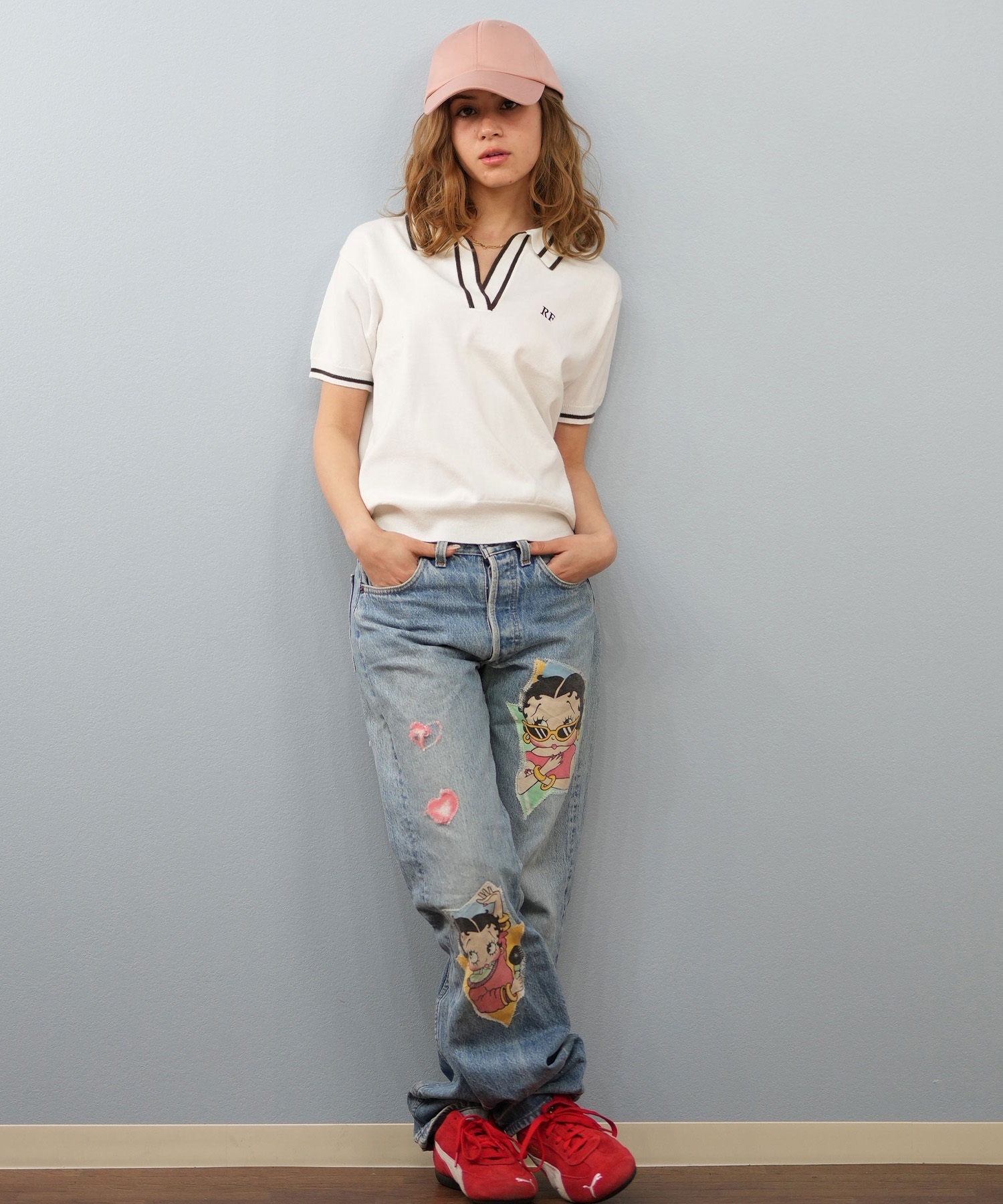 RIKKA FEMME/リッカファム ニットポロシャツ RF25SS18 ポロシャツ