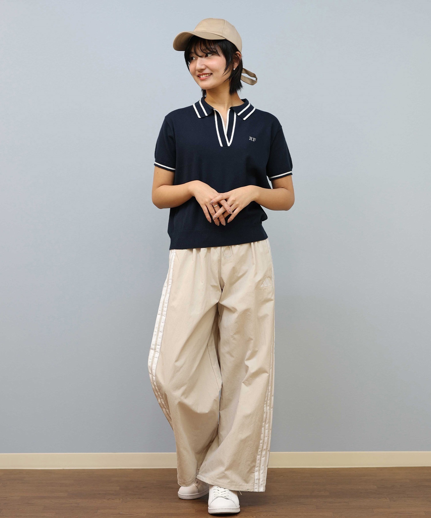 RIKKA FEMME/リッカファム ニットポロシャツ RF25SS18 ポロシャツ