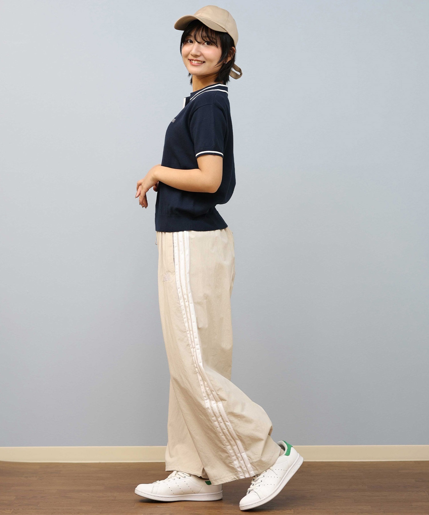 RIKKA FEMME/リッカファム ニットポロシャツ RF25SS18(NV/IV-FREE)