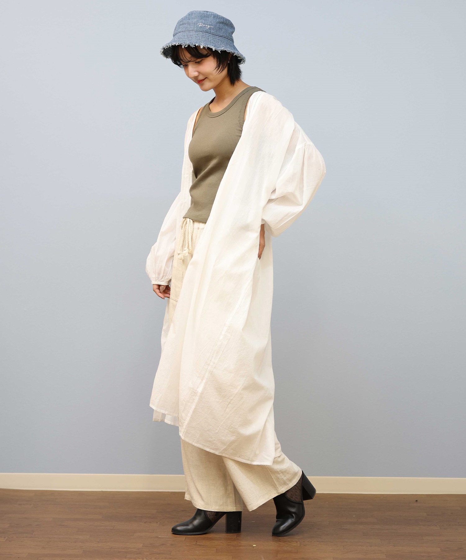 RIKKA FEMME リッカファム 長袖シャツ レディース ピンタックインド