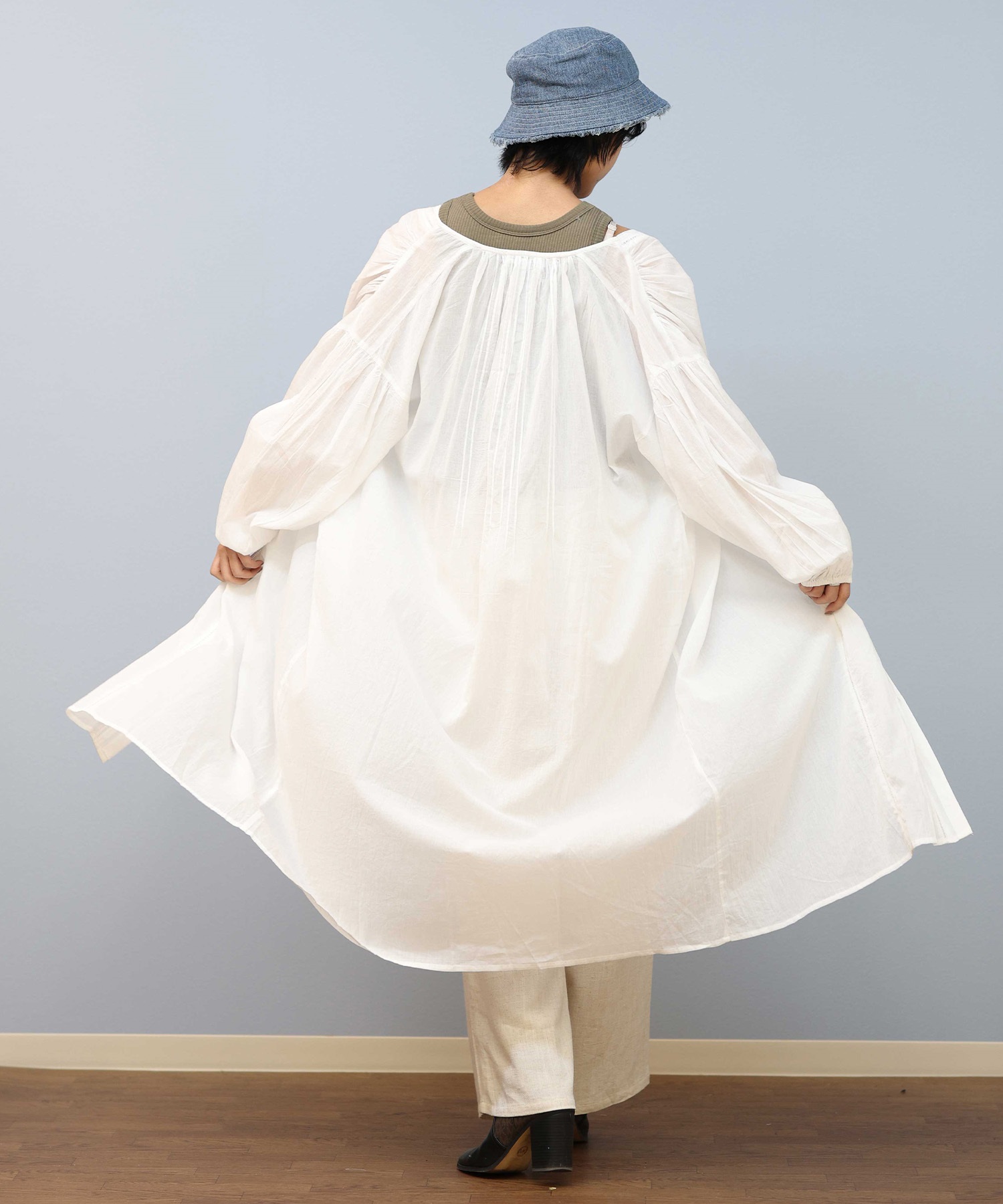 RIKKA FEMME リッカファム 長袖シャツ レディース ピンタックインド