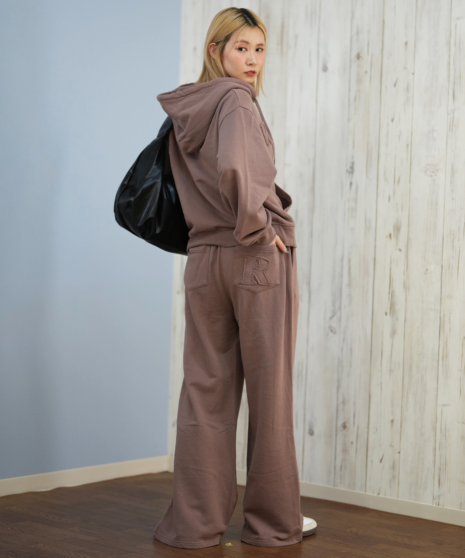 RIKKA FEMME リッカファム ロングパンツ レディース スウェットパンツ ポケット デザイン 裏毛 セットアップ対応 RF25FW10(CGY-FREE)