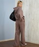 RIKKA FEMME リッカファム ロングパンツ レディース スウェットパンツ ポケット デザイン 裏毛 セットアップ対応 RF25FW10(CGY-FREE)