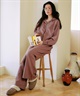 RIKKA FEMME リッカファム ロングパンツ レディース スウェットパンツ ポケット デザイン 裏毛 セットアップ対応 RF25FW10(CGY-FREE)