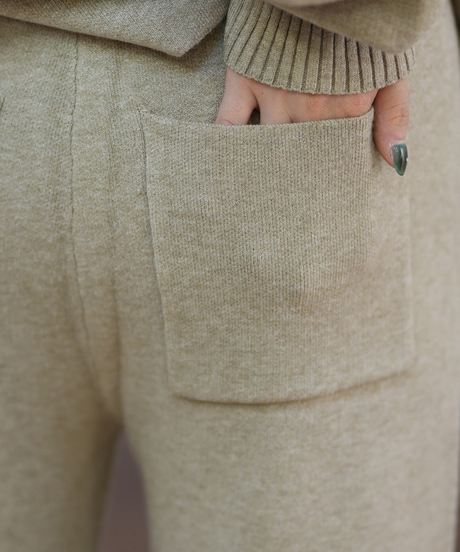 RIKKA FEMME リッカファム ロングパンツ ニットリブパンツ レディース ロンパン セットアップ対応 RF25FW14(GRY-FREE)