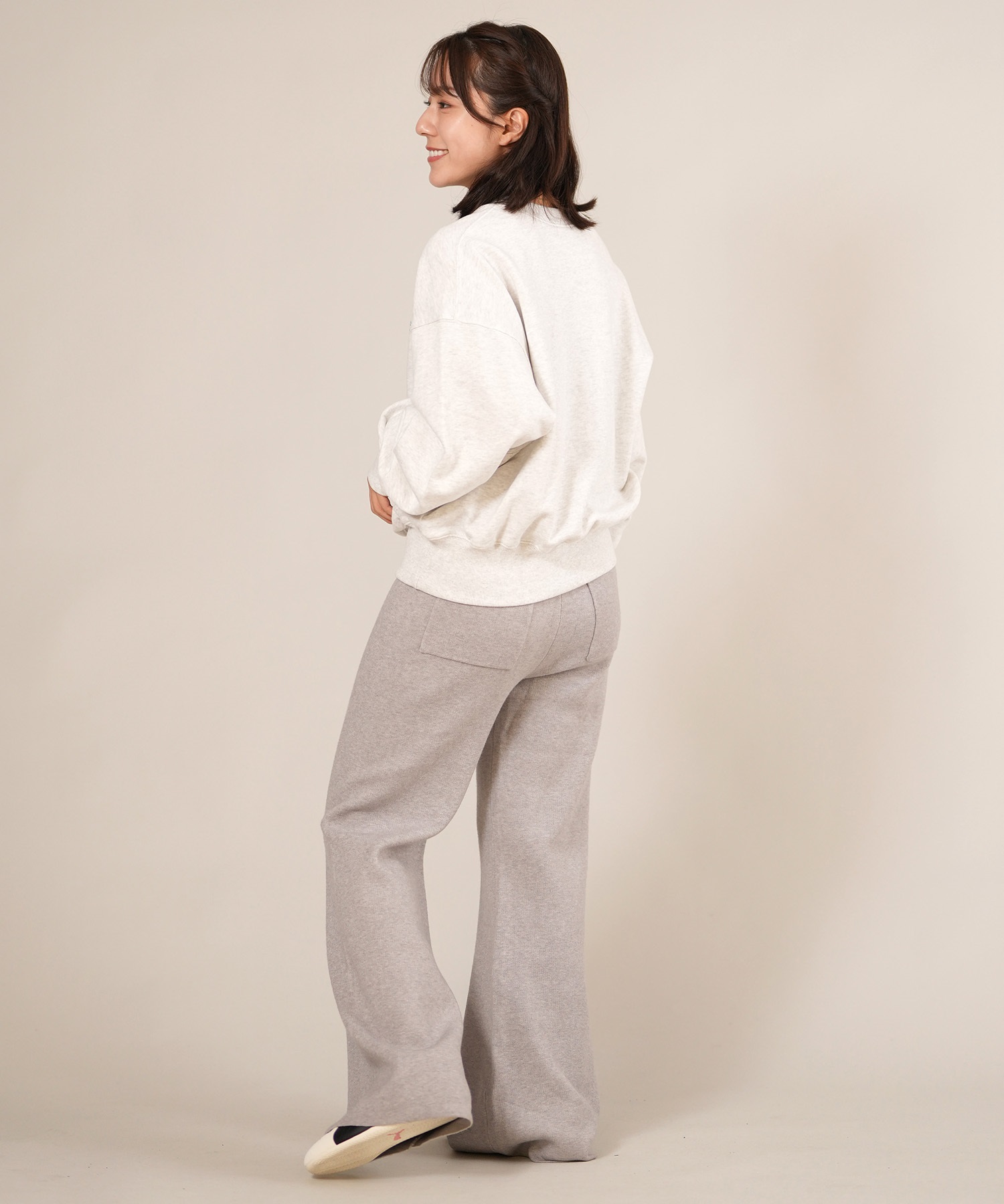 RIKKA FEMME リッカファム ロングパンツ ニットリブパンツ レディース ロンパン セットアップ対応 RF25FW14(GRY-FREE)