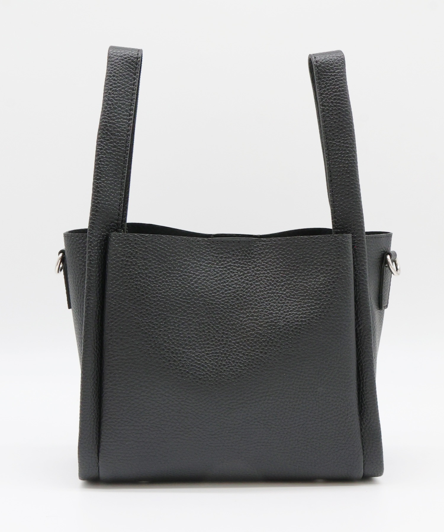 RIKKA FEMME リッカファム ショルダーバッグ 2WAY シンプル ポーチ付き2wayPUトート RFAC25FW08(BLK-FREE)