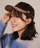 RIKKA FEMME リッカファム キャップ 帽子 リボン ベロア素材 フリーサイズ RFAC25FW01(BLK-FREE)