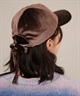 RIKKA FEMME リッカファム キャップ 帽子 リボン ベロア素材 フリーサイズ RFAC25FW01(BLK-FREE)