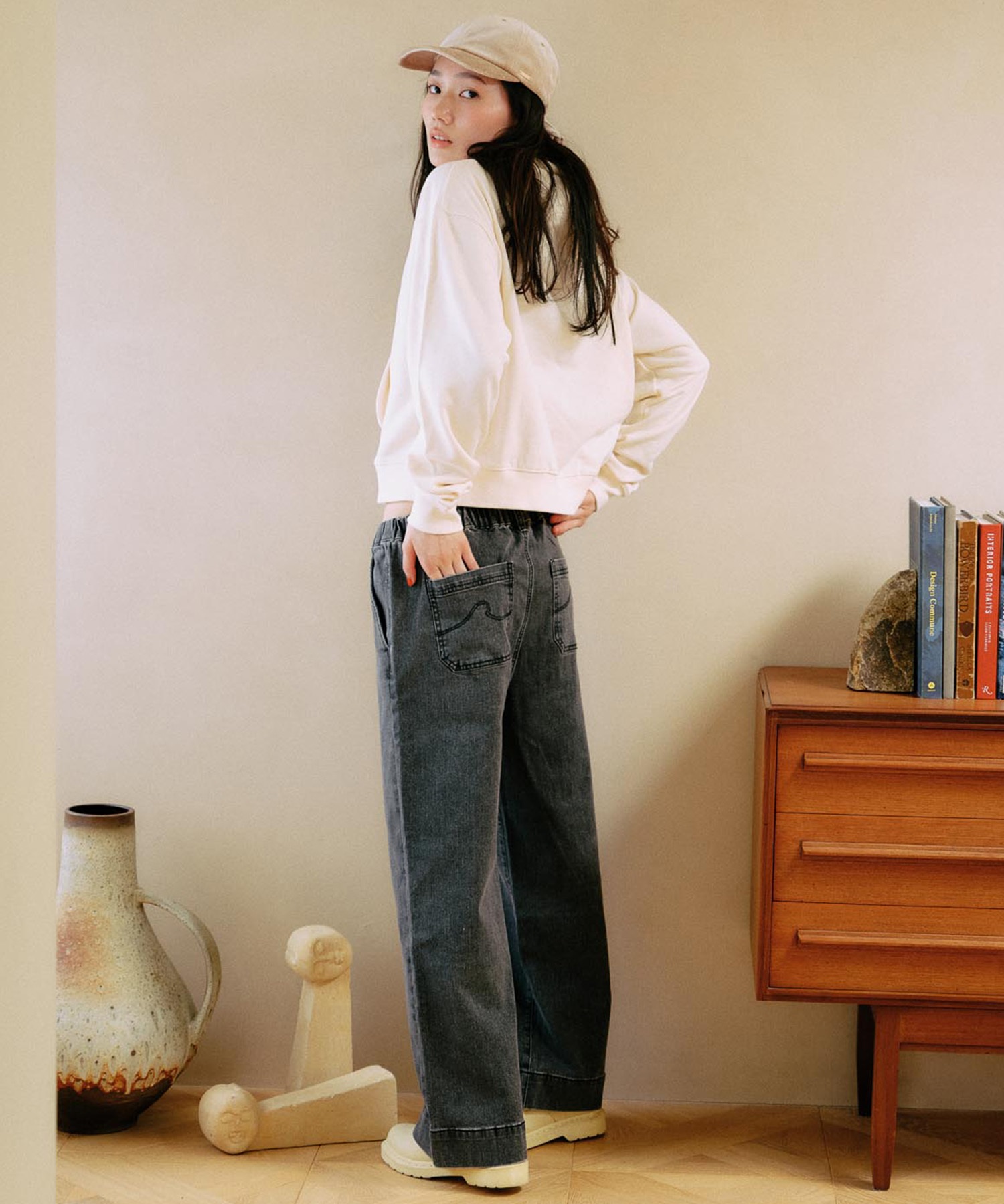 RIKKA FEMME リッカファム キャップ 帽子 リボン ベロア素材 フリーサイズ RFAC25FW01(BLK-FREE)