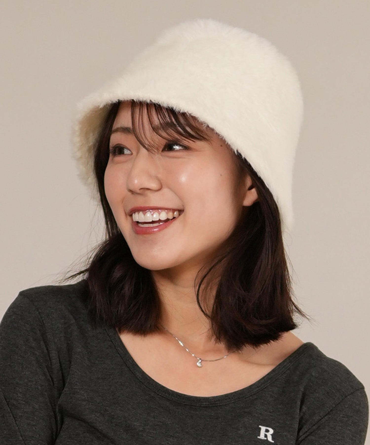 RIKKA FEMME リッカファム ハット 帽子 サーモハット バケットハット バケハ ファー フリーサイズ RFAC25FW03(WHT-FREE)