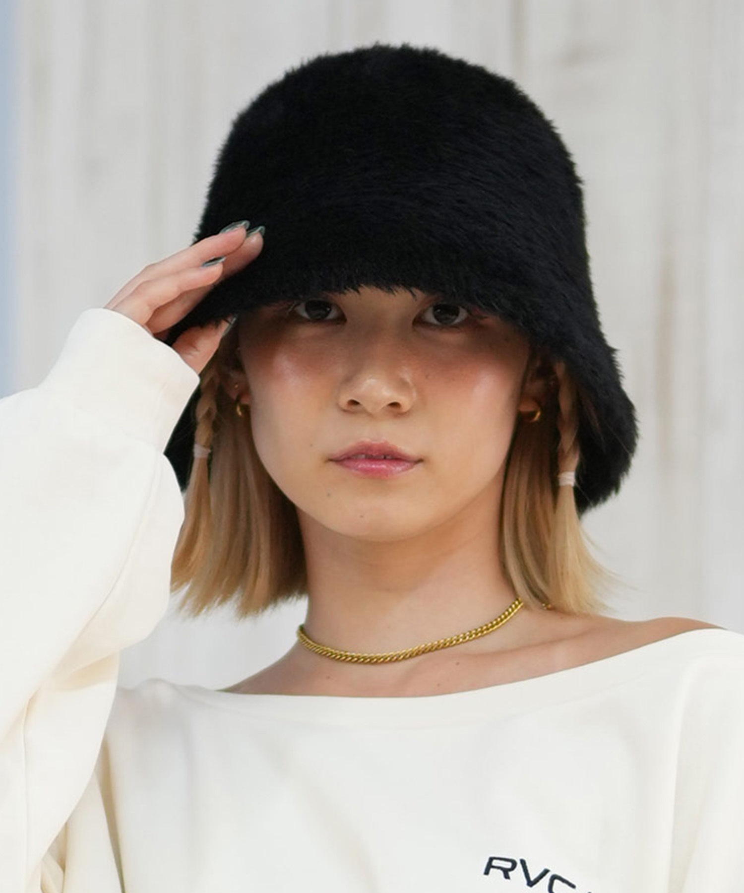 RIKKA FEMME リッカファム ハット 帽子 サーモハット バケットハット バケハ ファー フリーサイズ RFAC25FW03(WHT-FREE)