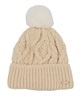 RIKKA FEMME リッカファム ビーニー 帽子 ニット帽 ニットキャップ ケーブル編み ポンポン RFAC25FW02(IVO-FREE)