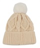 RIKKA FEMME リッカファム ビーニー 帽子 ニット帽 ニットキャップ ケーブル編み ポンポン RFAC25FW02(IVO-FREE)