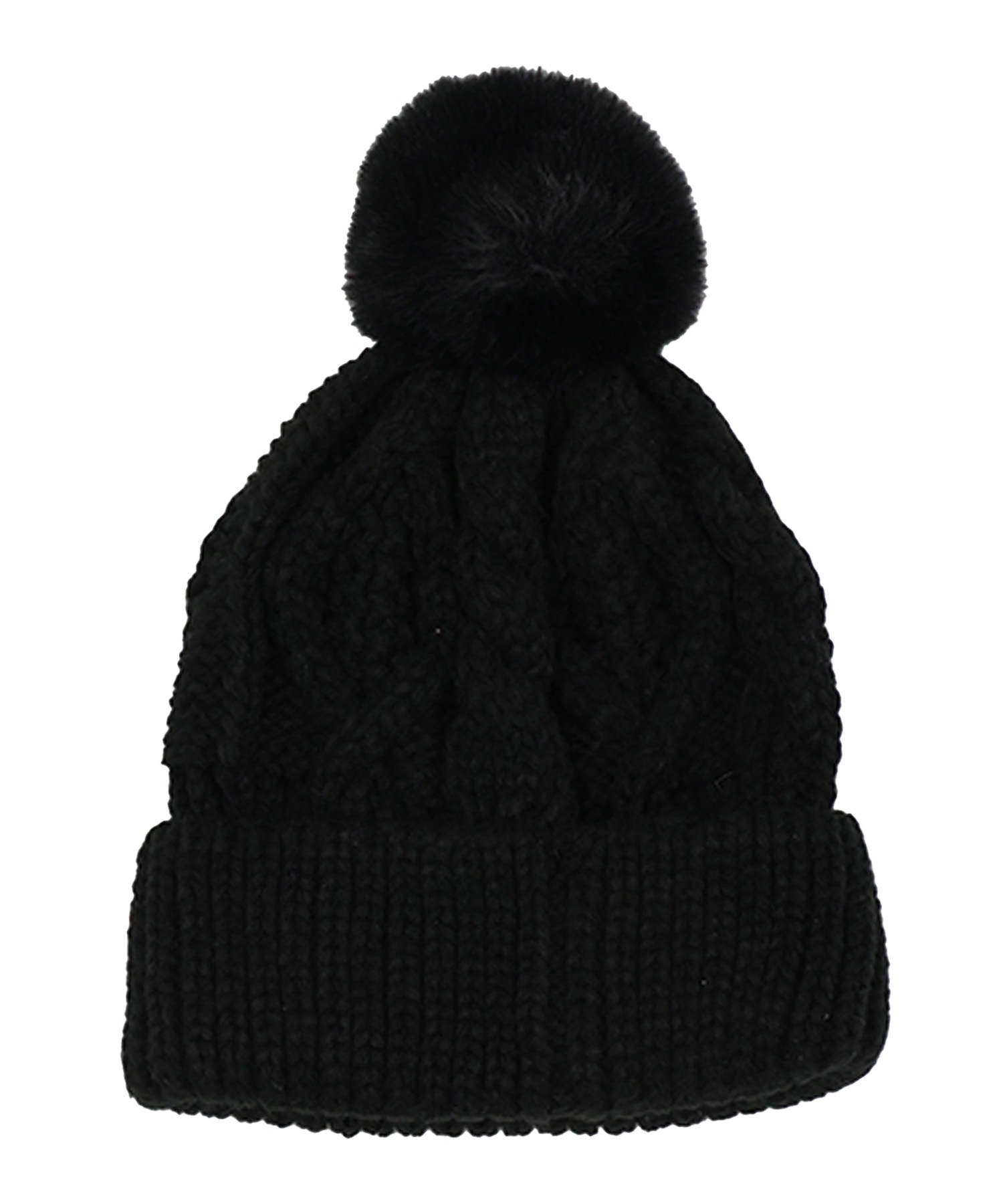 RIKKA FEMME リッカファム ビーニー 帽子 ニット帽 ニットキャップ ケーブル編み ポンポン RFAC25FW02(IVO-FREE)