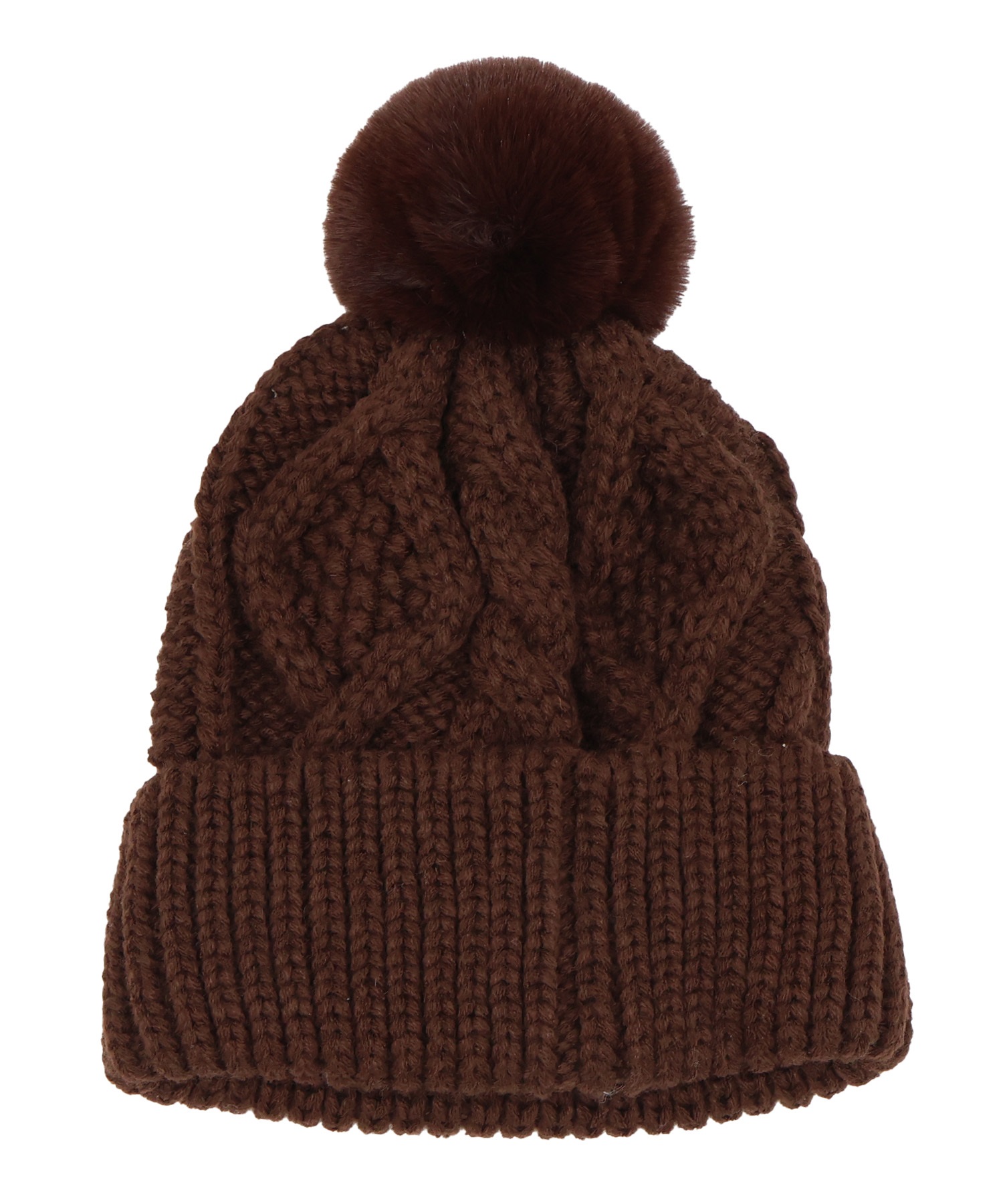 RIKKA FEMME リッカファム ビーニー 帽子 ニット帽 ニットキャップ ケーブル編み ポンポン RFAC25FW02(IVO-FREE)